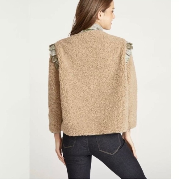 Driftwood × Free People Sherpa Fleece Jacket in Olive Bandana - Picture 2 of 7